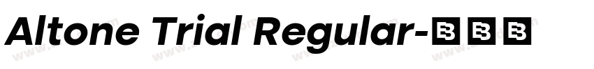 Altone Trial Regular字体转换